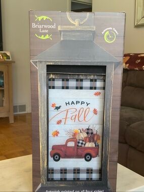 Briarwood Lane Happy Fall Decorative Lantern - Red